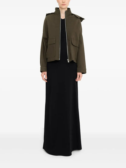 High-Neck Hooded Jacket