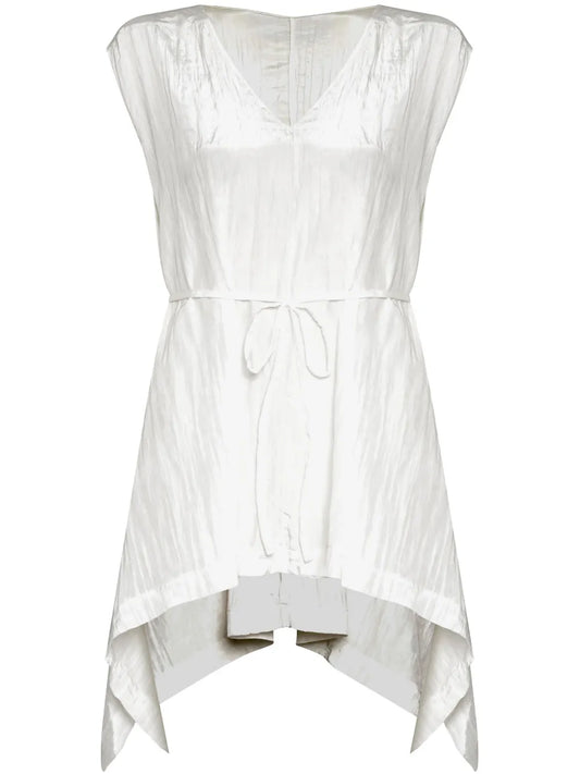 Tied-Waist Asymmetric-Hem Top