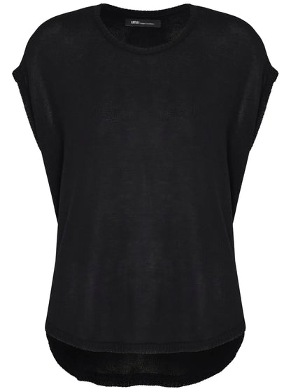 Curved-Hem Short-Sleeved T-Shirt