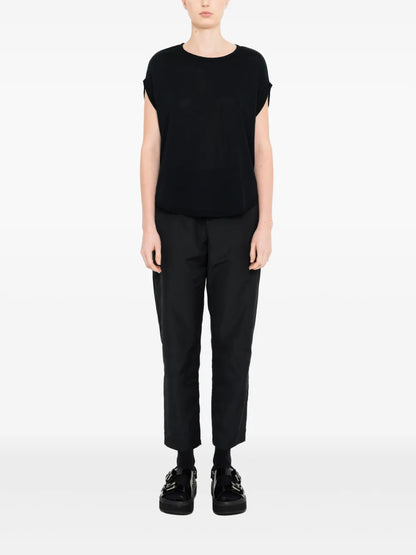 Curved-Hem Short-Sleeved T-Shirt