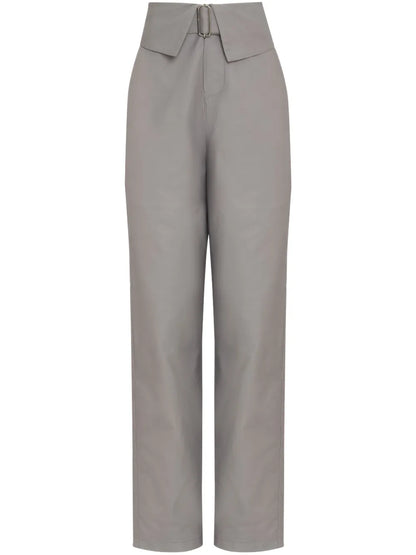 High-Waisted Belted Trousers