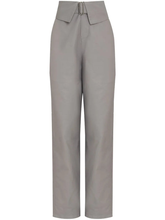 High-Waisted Belted Trousers