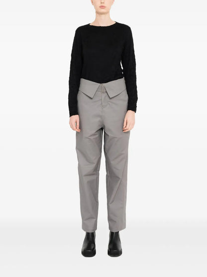 High-Waisted Belted Trousers
