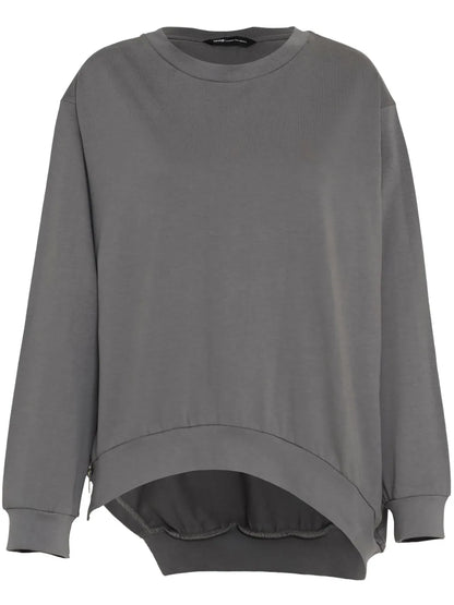 Asymmetric-Hem Sweatshirt