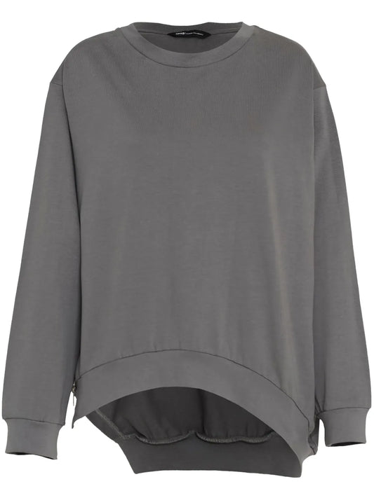 Asymmetric-Hem Sweatshirt