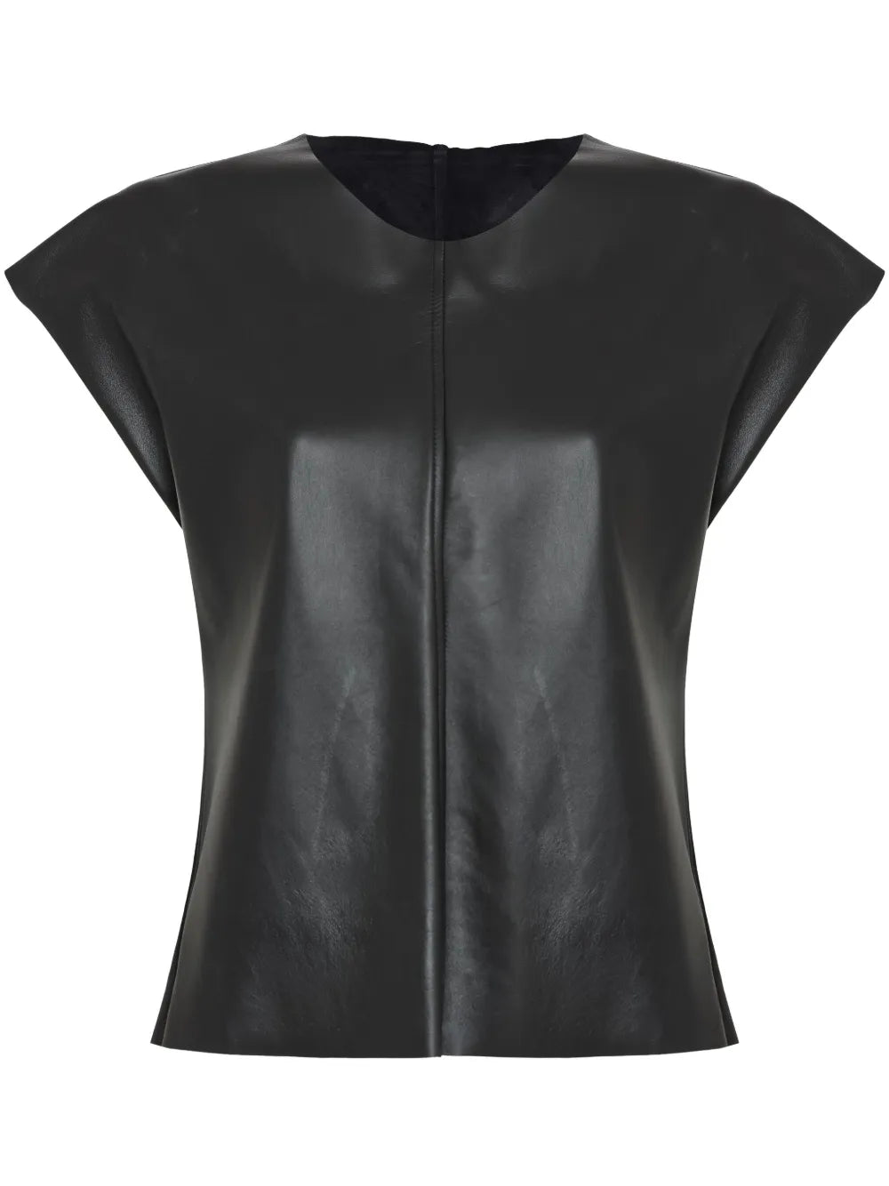 Flutter-Sleeve Leather Top