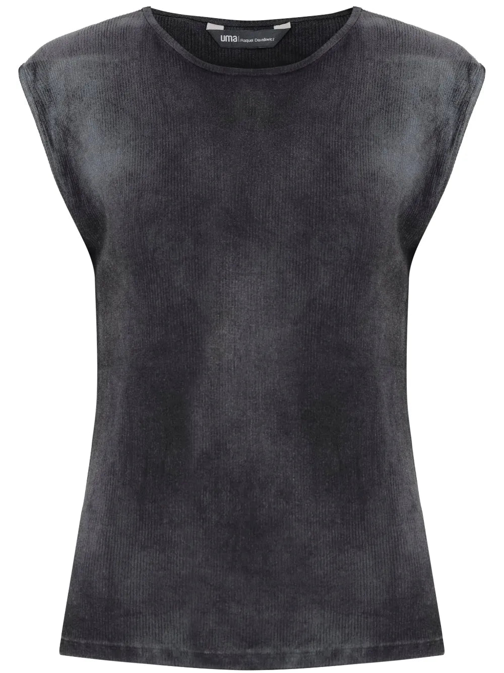 Ribbed Cap-Sleeve Top