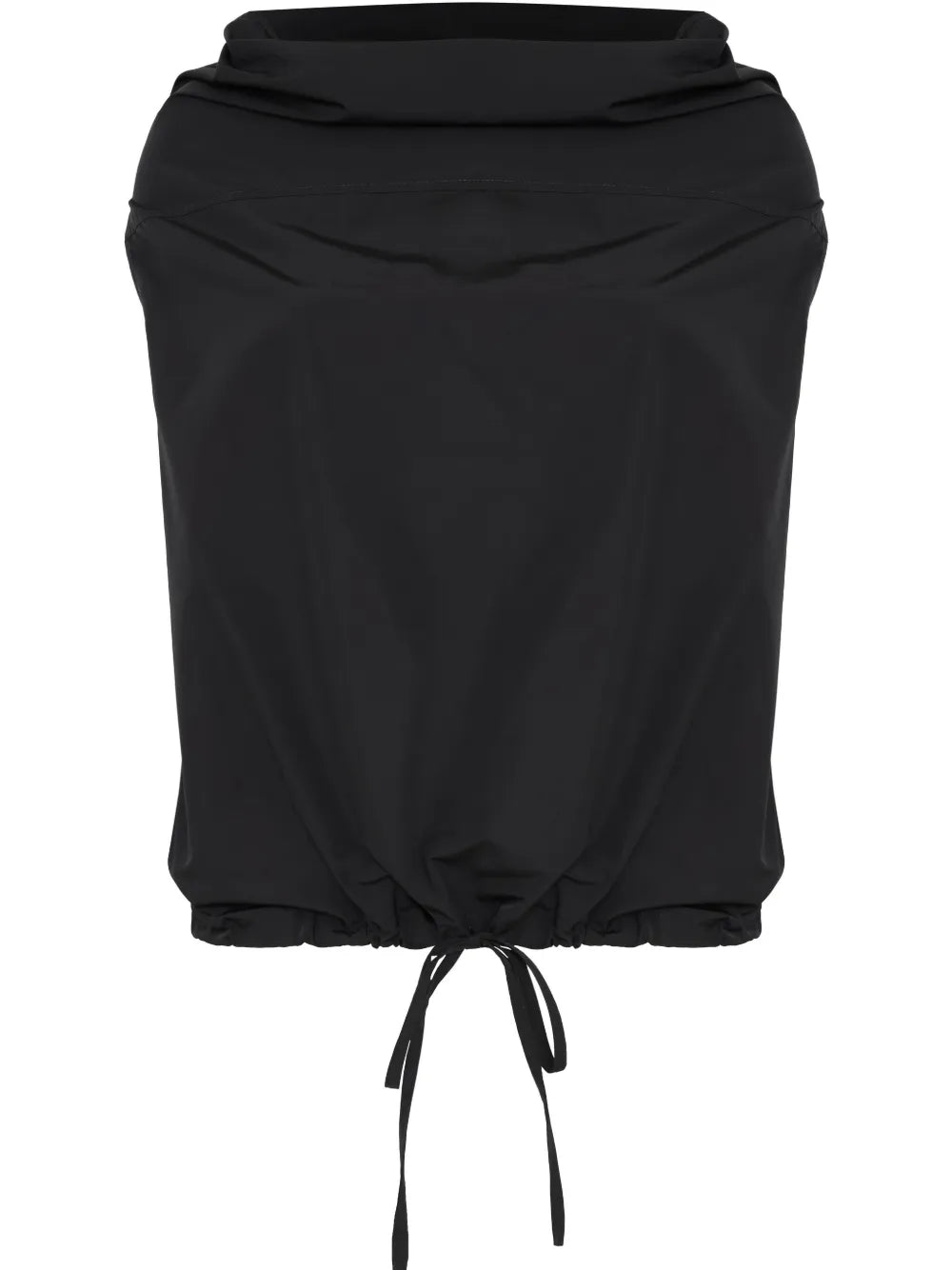 Drape-Neck Short-Sleeved Top