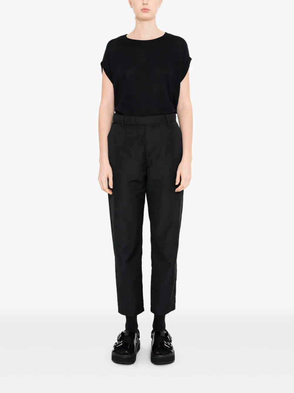 High-Waisted Cropped Trousers
