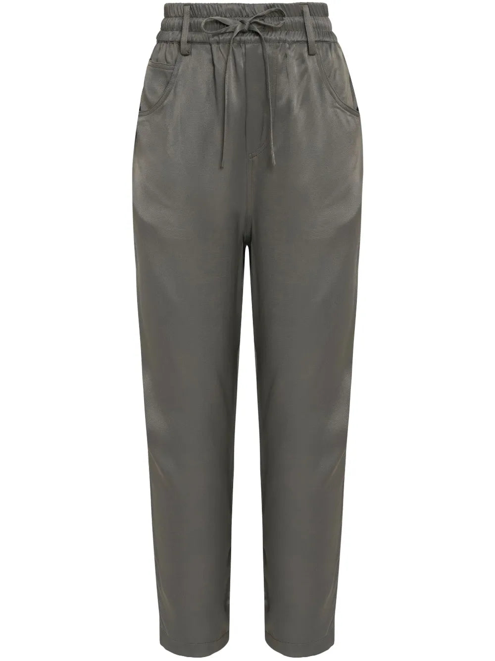 Drawstring-Waist Cropped Trousers