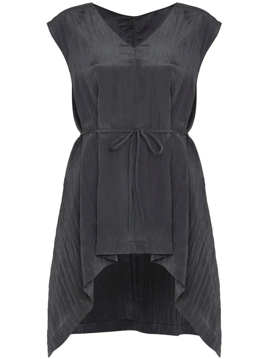 Pleated Tied-Waist Top