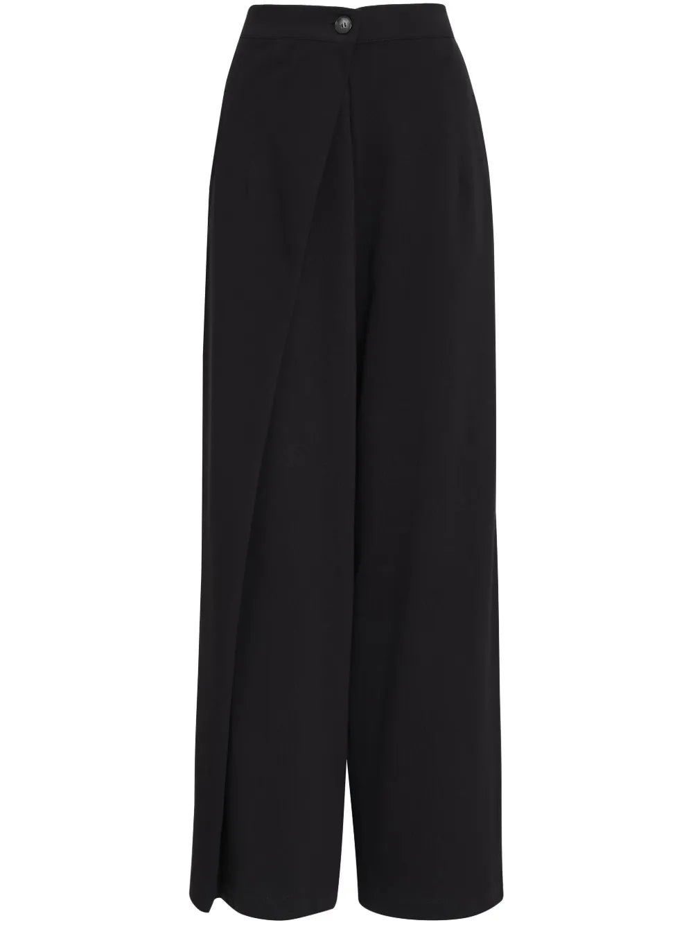 Crossover-Detail High-Waisted Pants