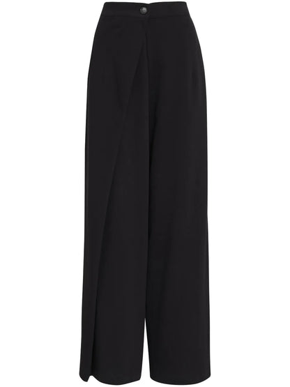 Crossover-Detail High-Waisted Pants