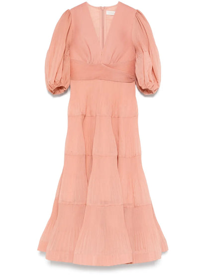 Pleated Midi Dress