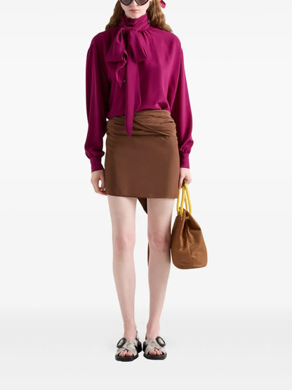 Crepe De Chine Mini Skirt