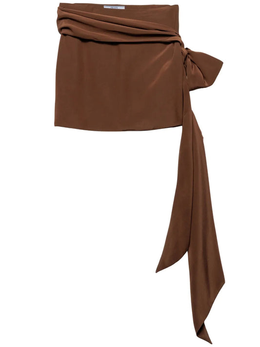Crepe De Chine Mini Skirt