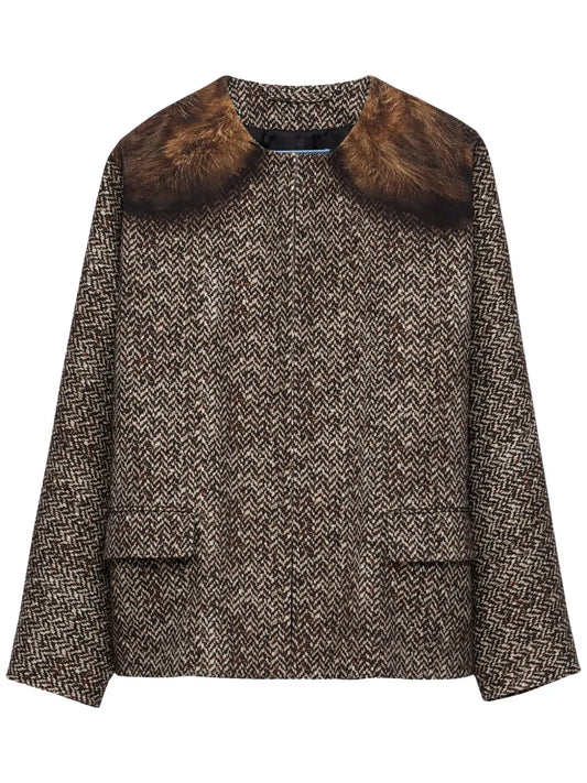 Single-Breasted Printed Jacket