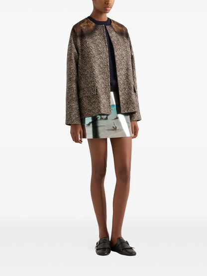 Single-Breasted Printed Jacket