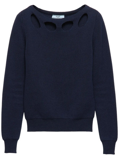Cotton Boat-Neck Sweater