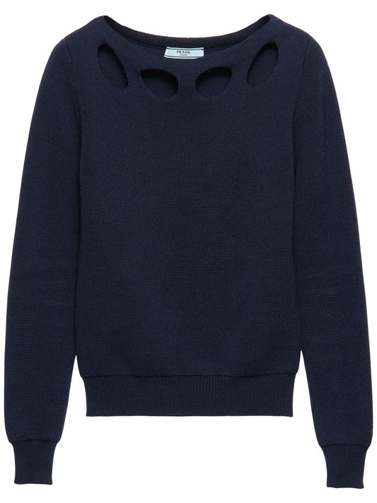 Cotton Boat-Neck Sweater