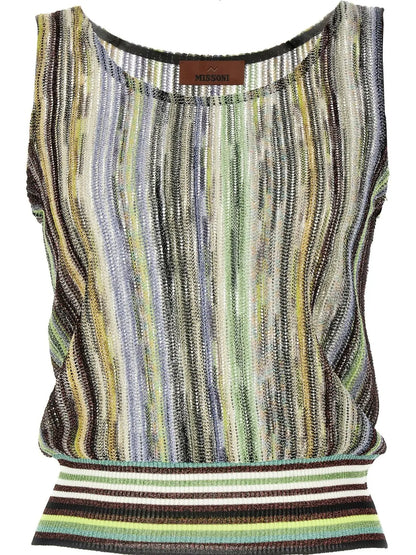 Striped Lamé Top