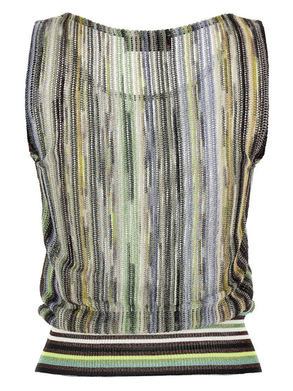 Striped Lamé Top