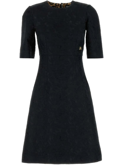 A-Line Brocade Mini Dress