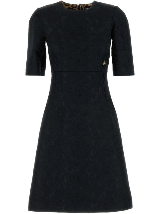 A-Line Brocade Mini Dress