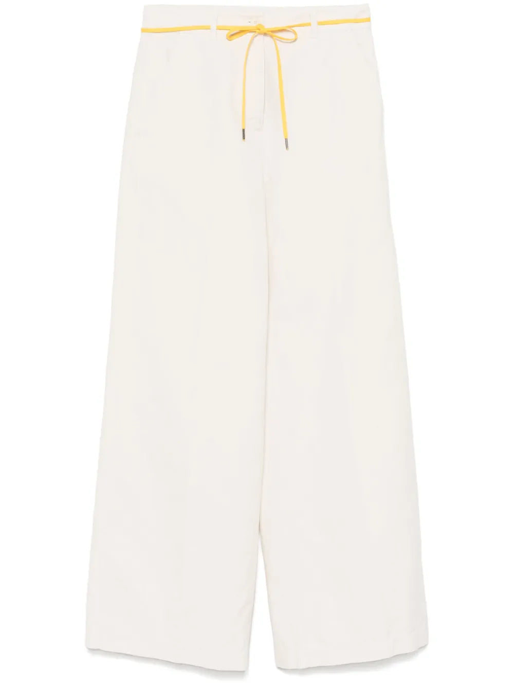 Contrasting-Belt Trousers