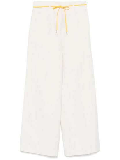 Contrasting-Belt Trousers