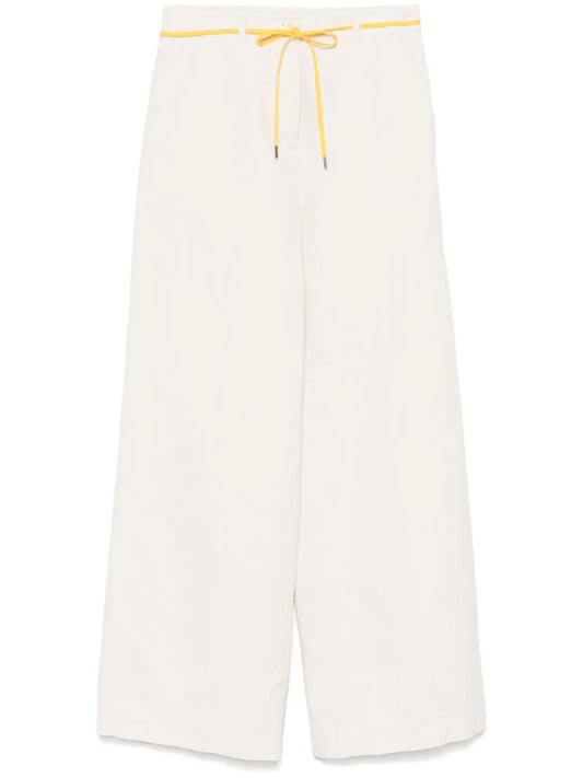 Contrasting-Belt Trousers