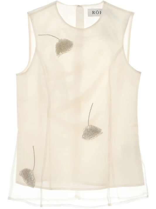 Embellished Sleeveless Top