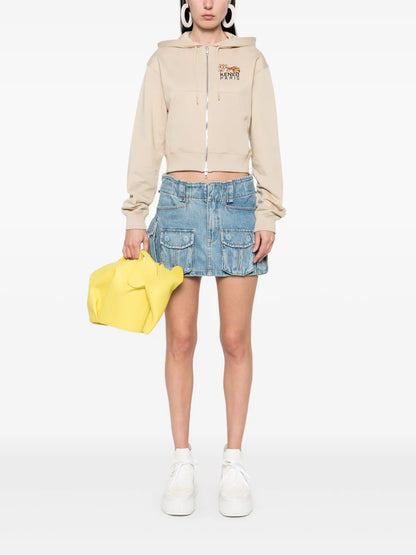 Happy Tiger Cropped Hoodie