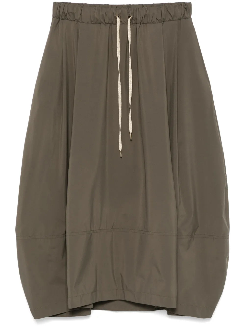 Pleat-Detail Midi Skirt