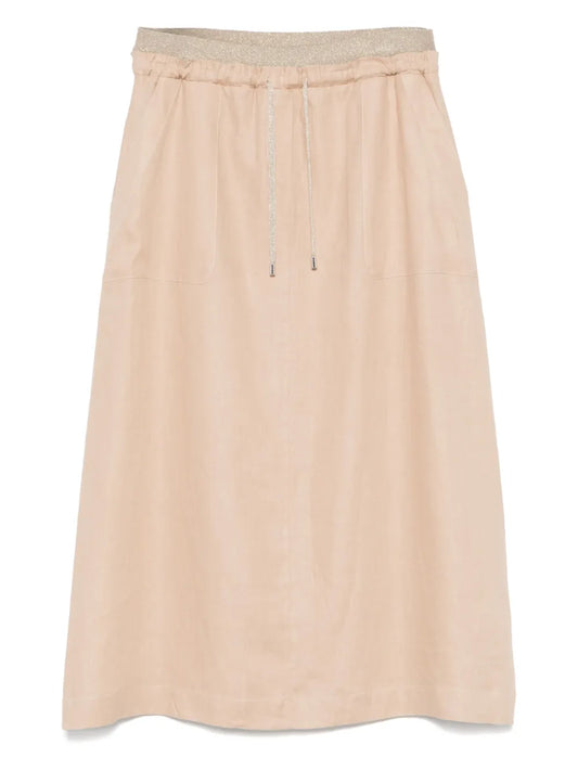 Linen Midi Skirt