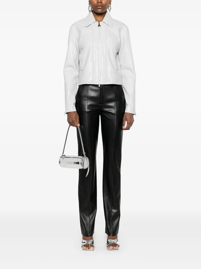 Faux-Leather Trousers