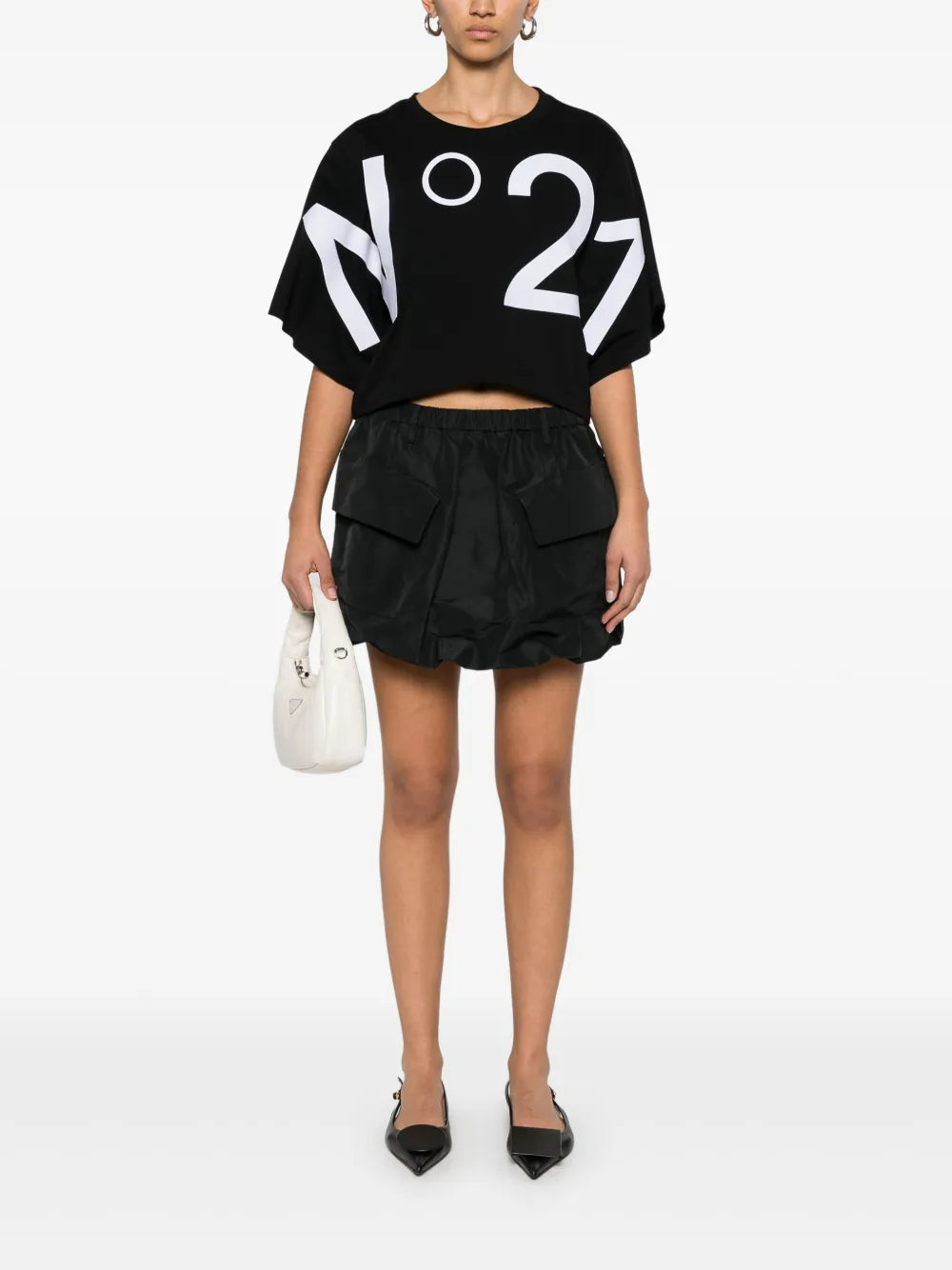 Logo-Print Cropped T-Shirt