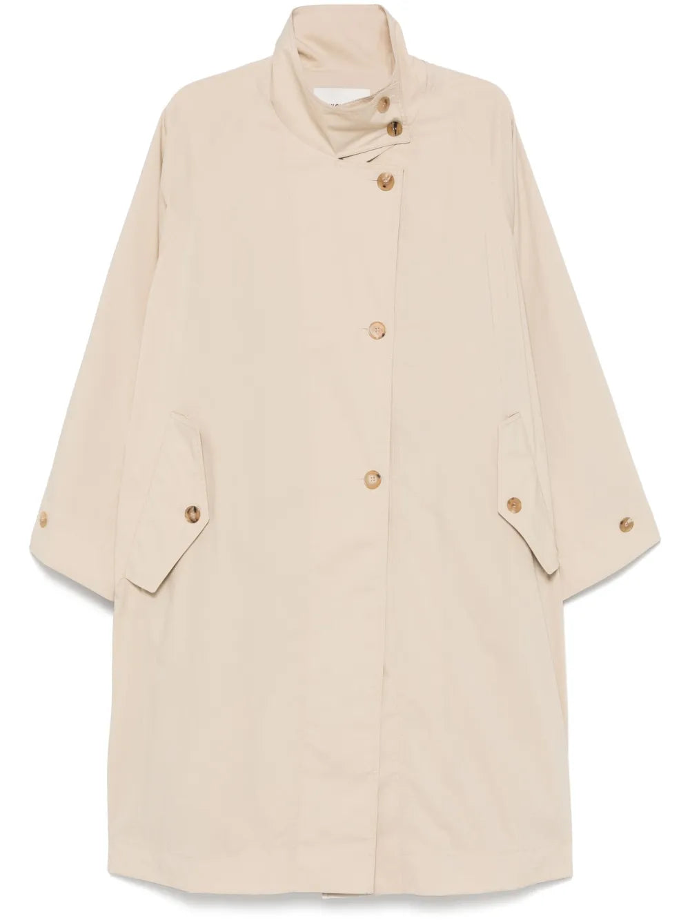 Raglan-Sleeve Trench Coat