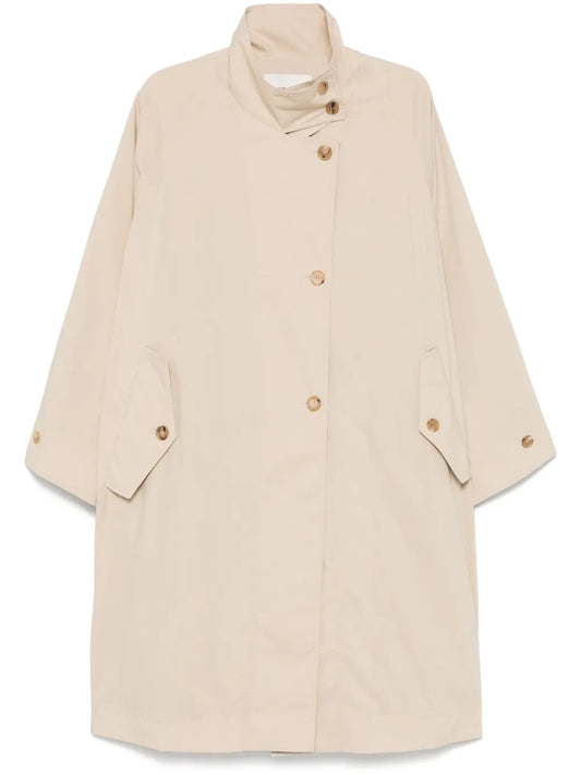 Raglan-Sleeve Trench Coat