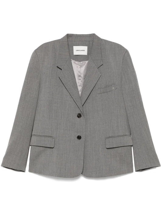 Mélange-Effect Blazer