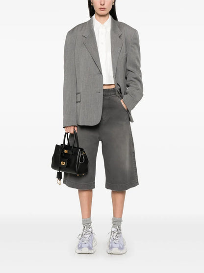 Mélange-Effect Blazer