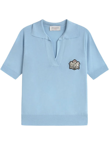 Logo-Embroidered Polo Top