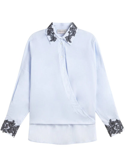Lace-Embellished Shirt