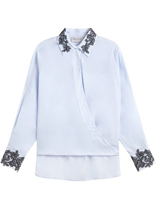 Lace-Embellished Shirt