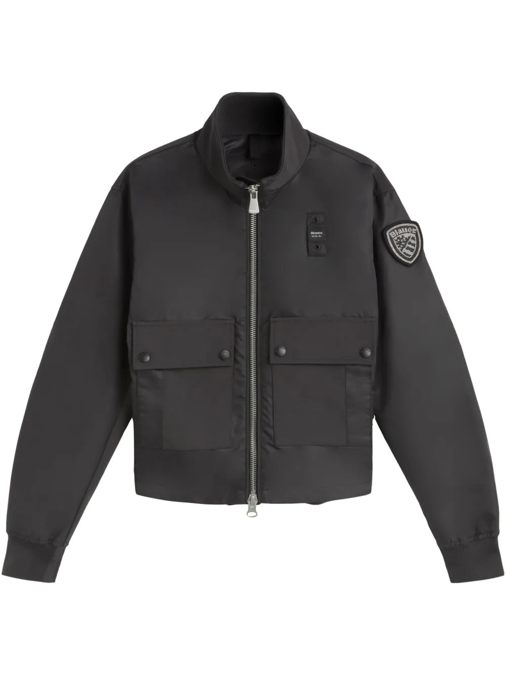Logo Patch Bomber Jacket