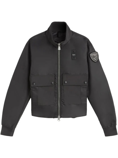 Logo Patch Bomber Jacket
