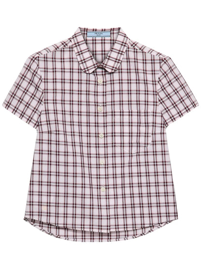 Check-Print Cotton Shirt