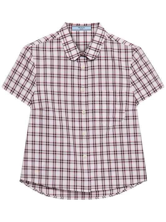 Check-Print Cotton Shirt