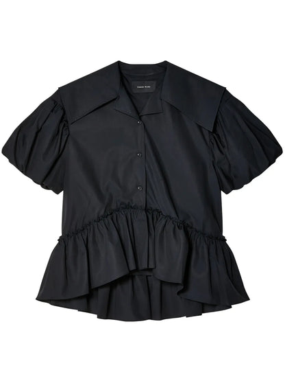 Cropped Sailor Puff Shirt