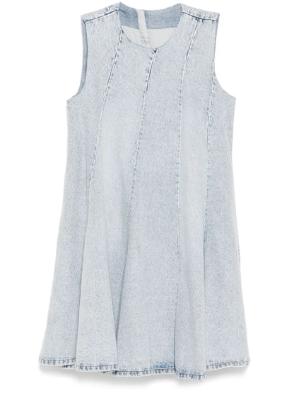 Rounded Collar Sleeveless Dress